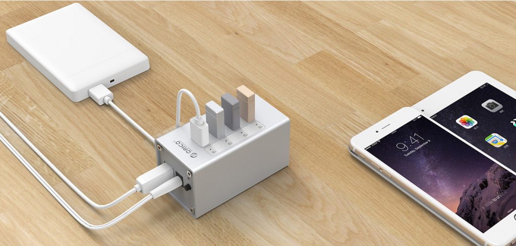 هاب 4 پورت USB 3.0 آلومینیومی