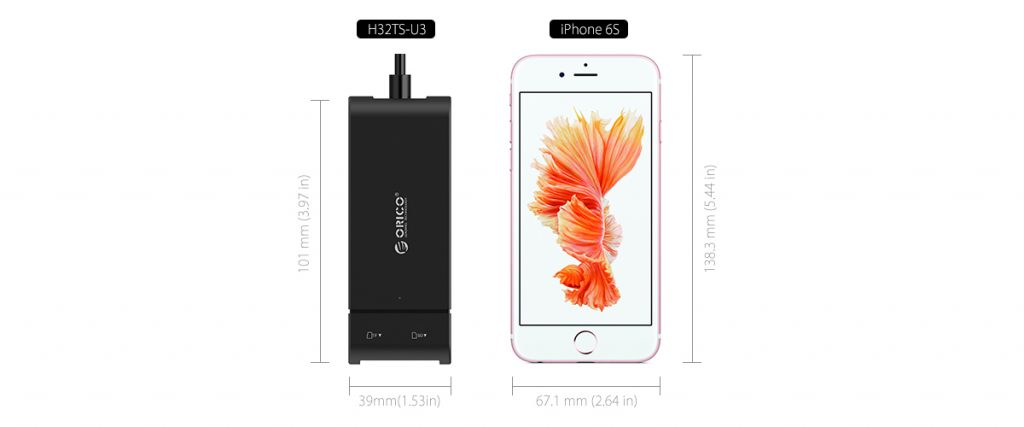 Hub and Card Reader USB 3.0 ORICO H32TS-U3