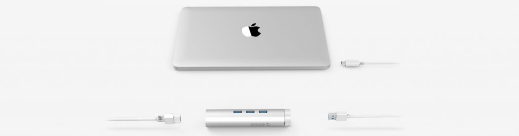 هاب USB 3.0 با خروجی Lan آلومینیومی