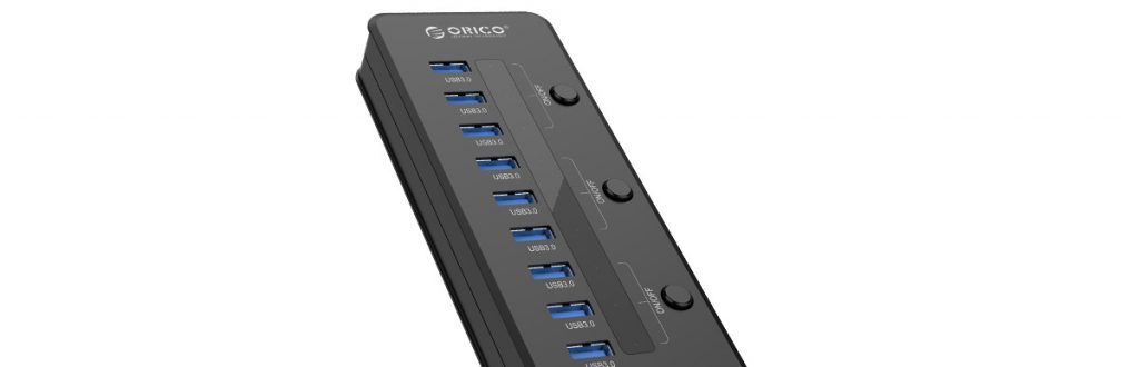 هاب 10 پورت USB 3.0 با 1 پورت شارژ