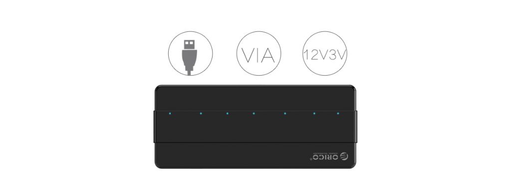 هاب USB 3.0 با آداپتور مدل ORICO H7928-U3