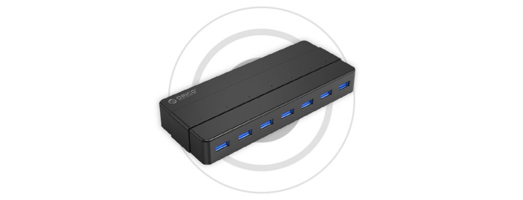 هاب USB 3.0 با آداپتور مدل ORICO H7928-U3