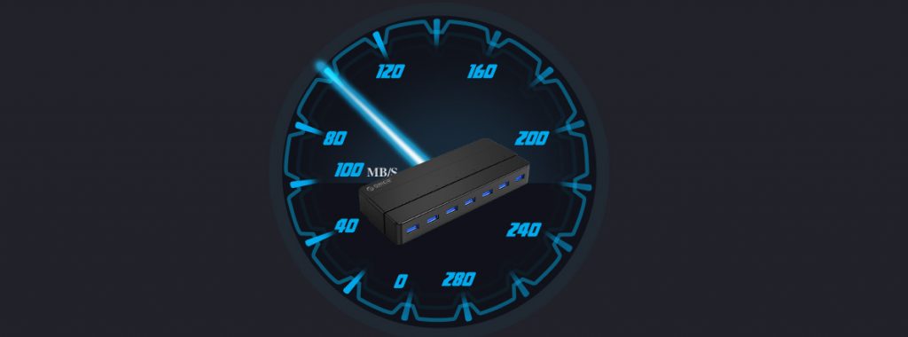 هاب USB 3.0 با آداپتور مدل ORICO H7928-U3