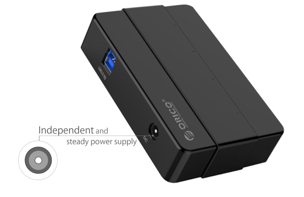 هاب 4 پورت USB3.0 با آداپتور