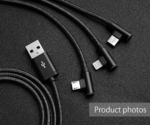 کابل تبدیل USB به لایتنینگ/microUSB/USB-C اوریکو مدل H3S-12 طول 1.2 متر
