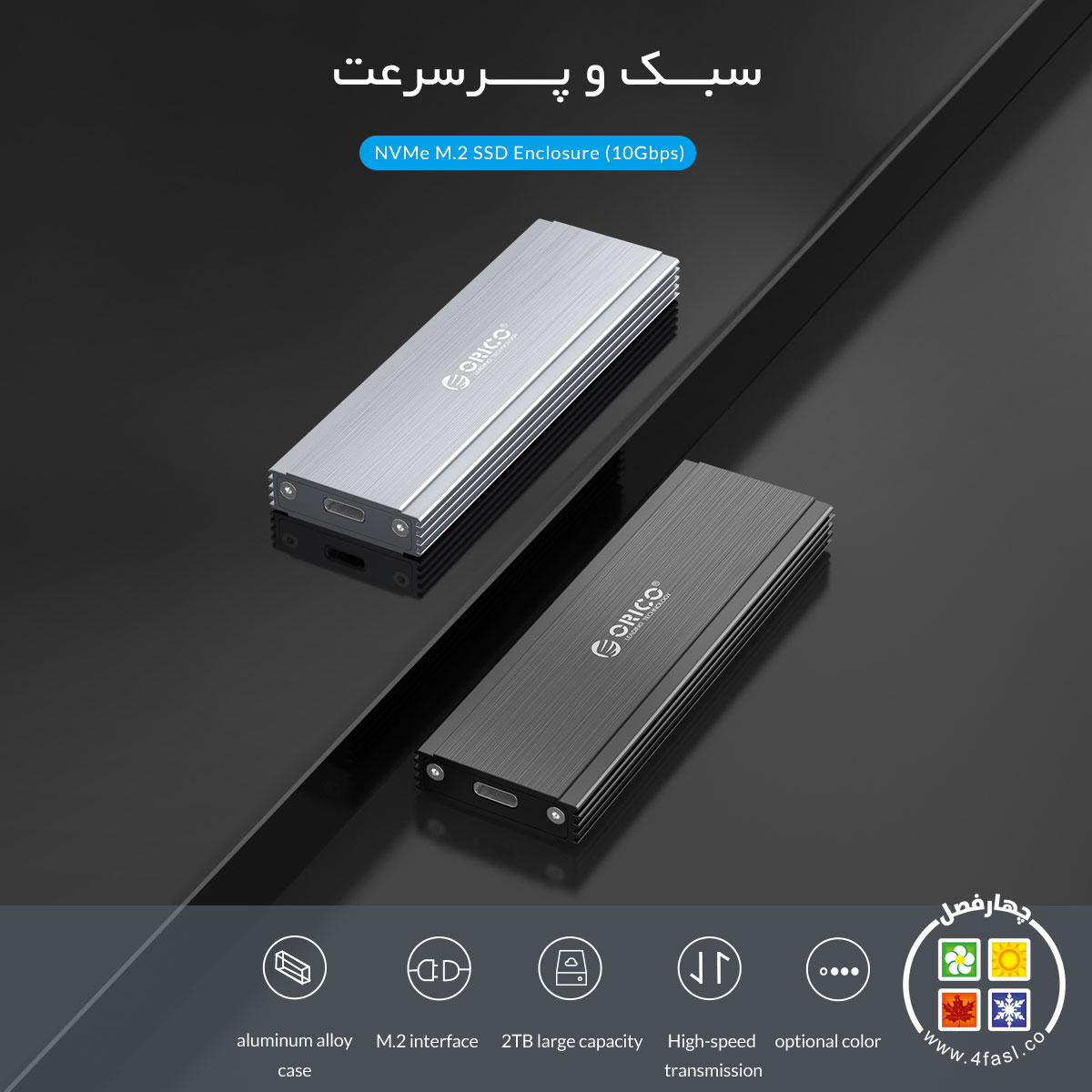 باکس NVMe M.2 SSD