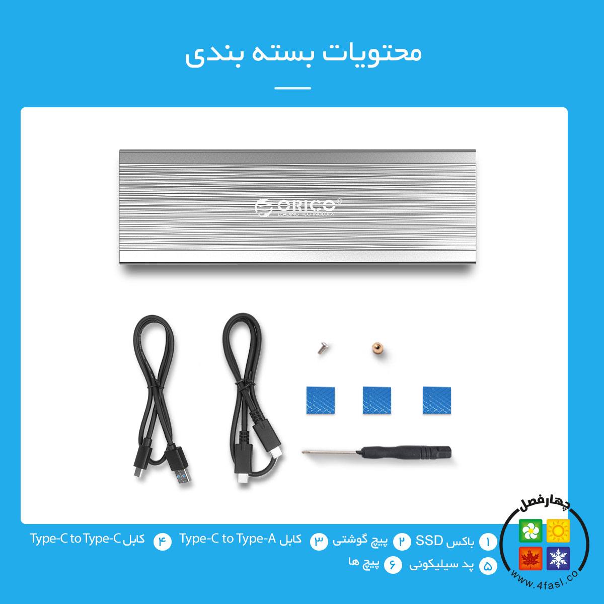 باکس NVMe M.2 SSD