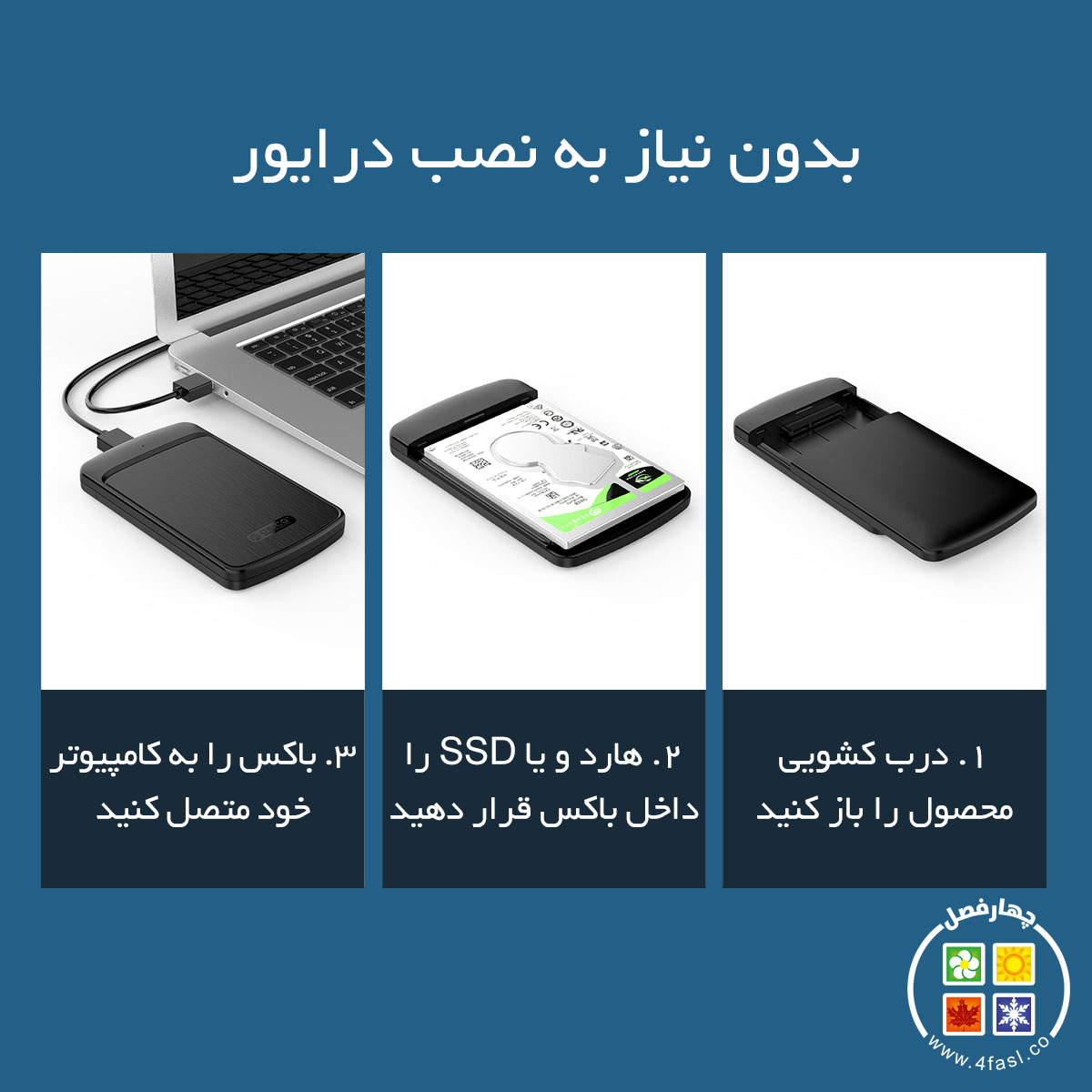 قاب SSD و هارد 2.5 اینچ