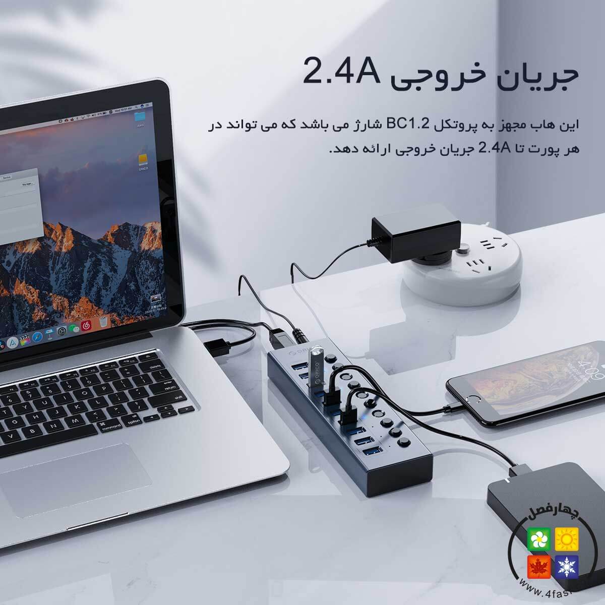 هاب 16 پورت USB3.0