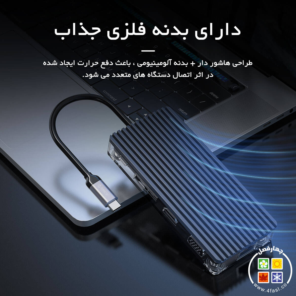 هاب 6 پورت Type-C