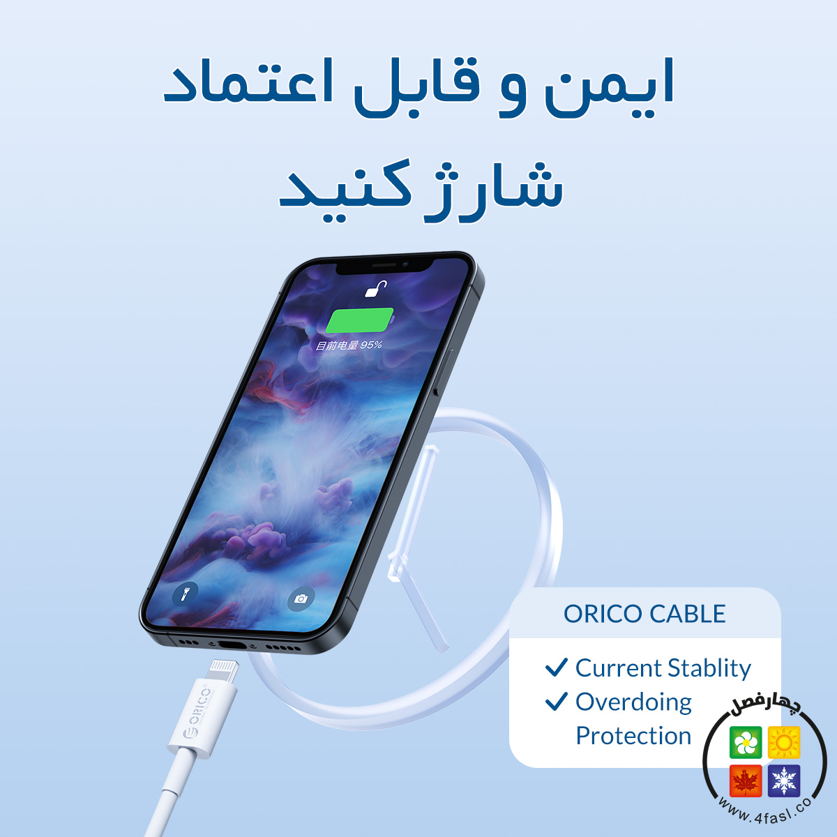 کابل Type-C به Lightning