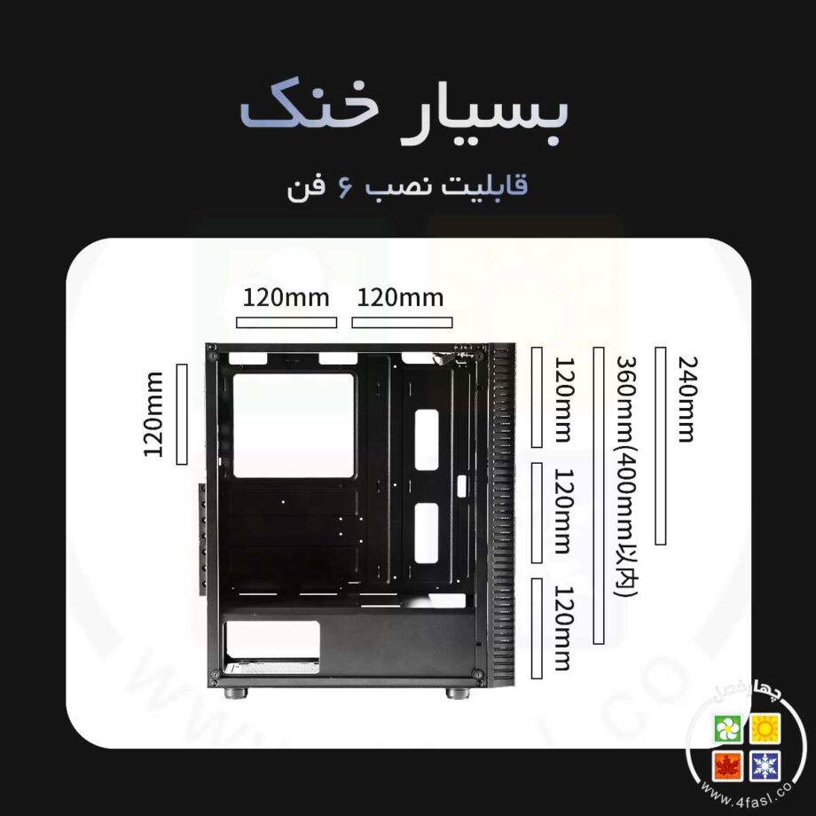 کیس کامپیوتر با پنل شیشه ای