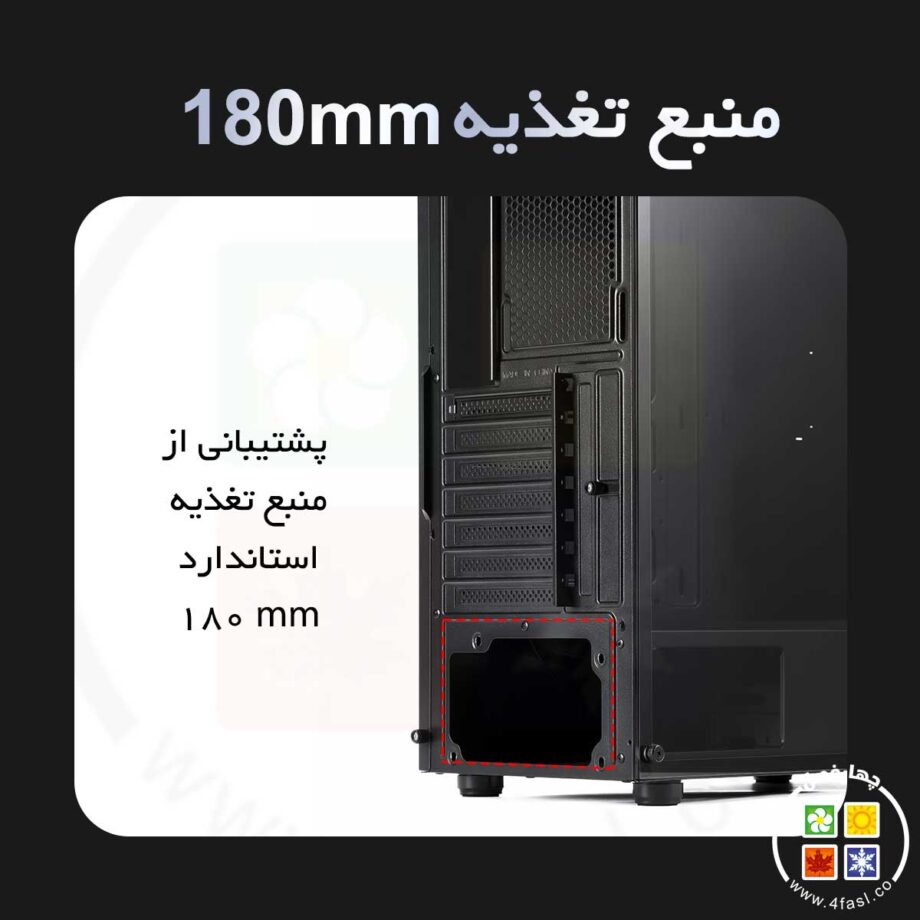 کیس کامپیوتر با پنل شیشه ای