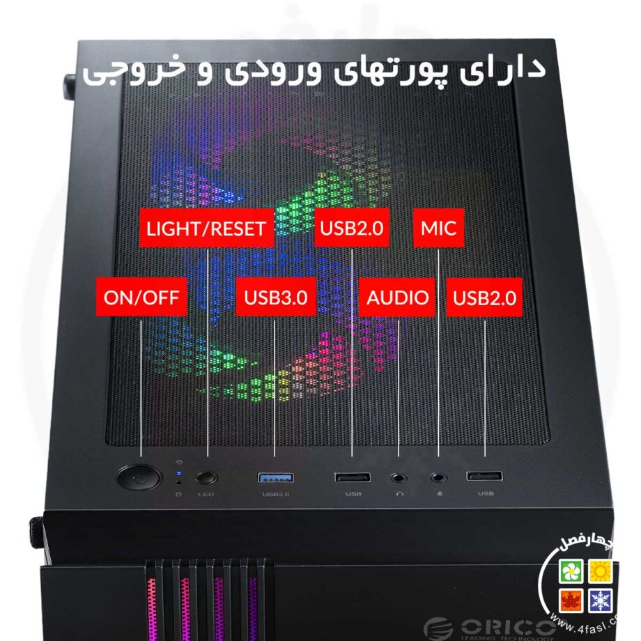کیس کامپیوتر با پنل شیشه ای