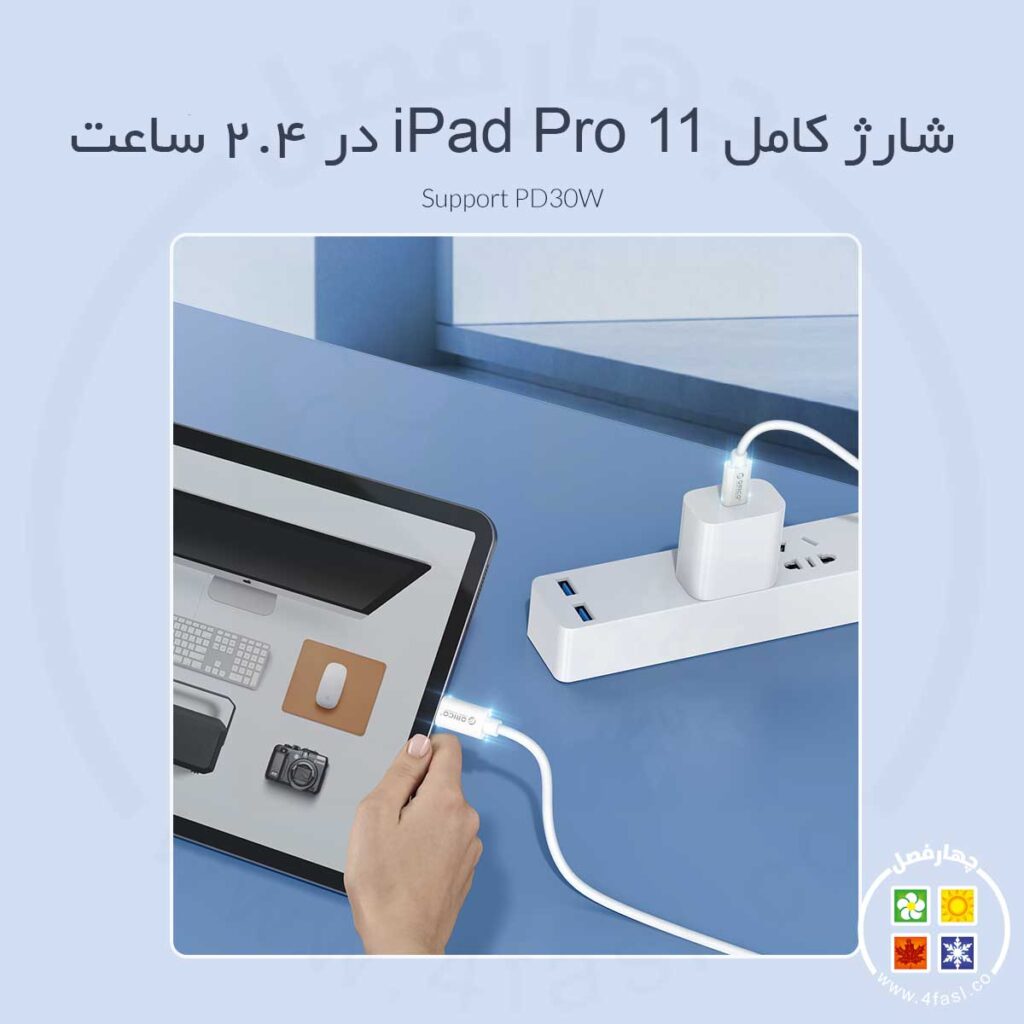 کابل 100 وات Type-C