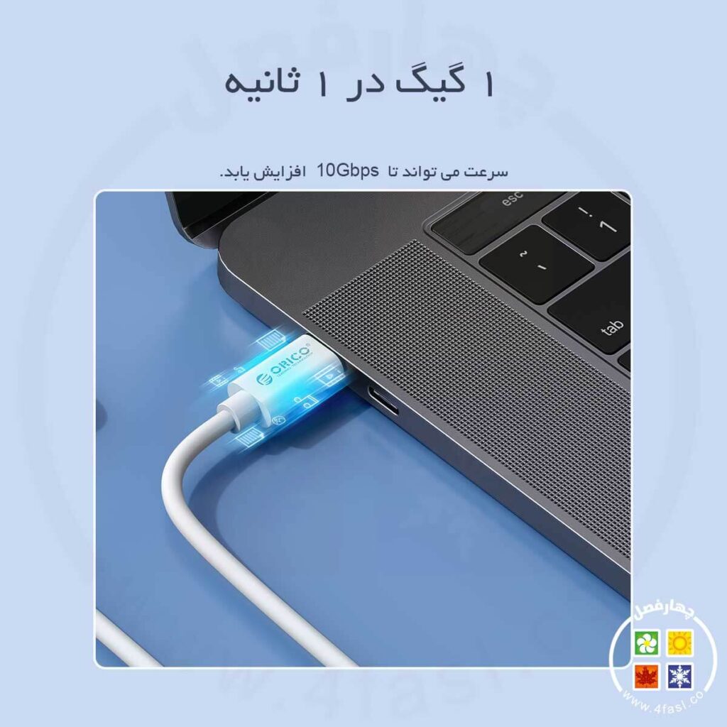 کابل 100 وات Type-C
