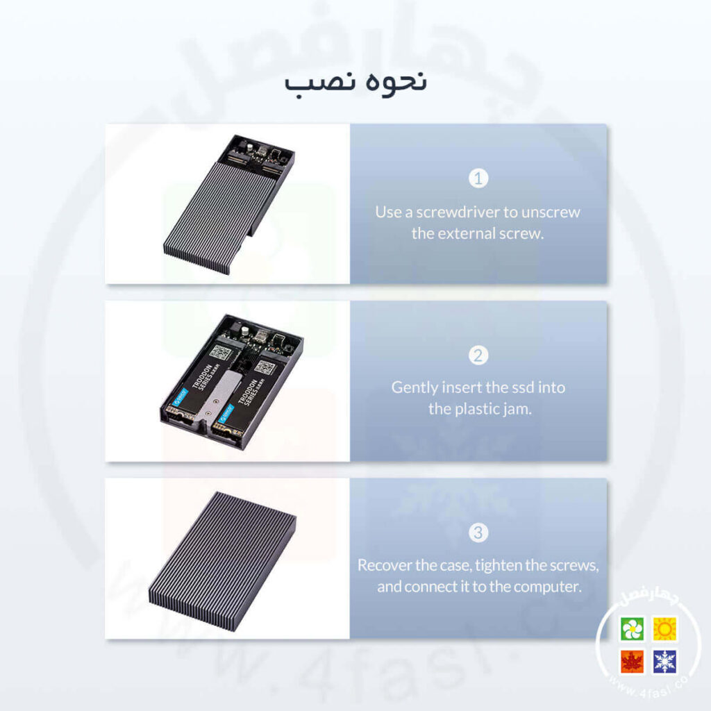 باکس 2سینی M.2 NVMe