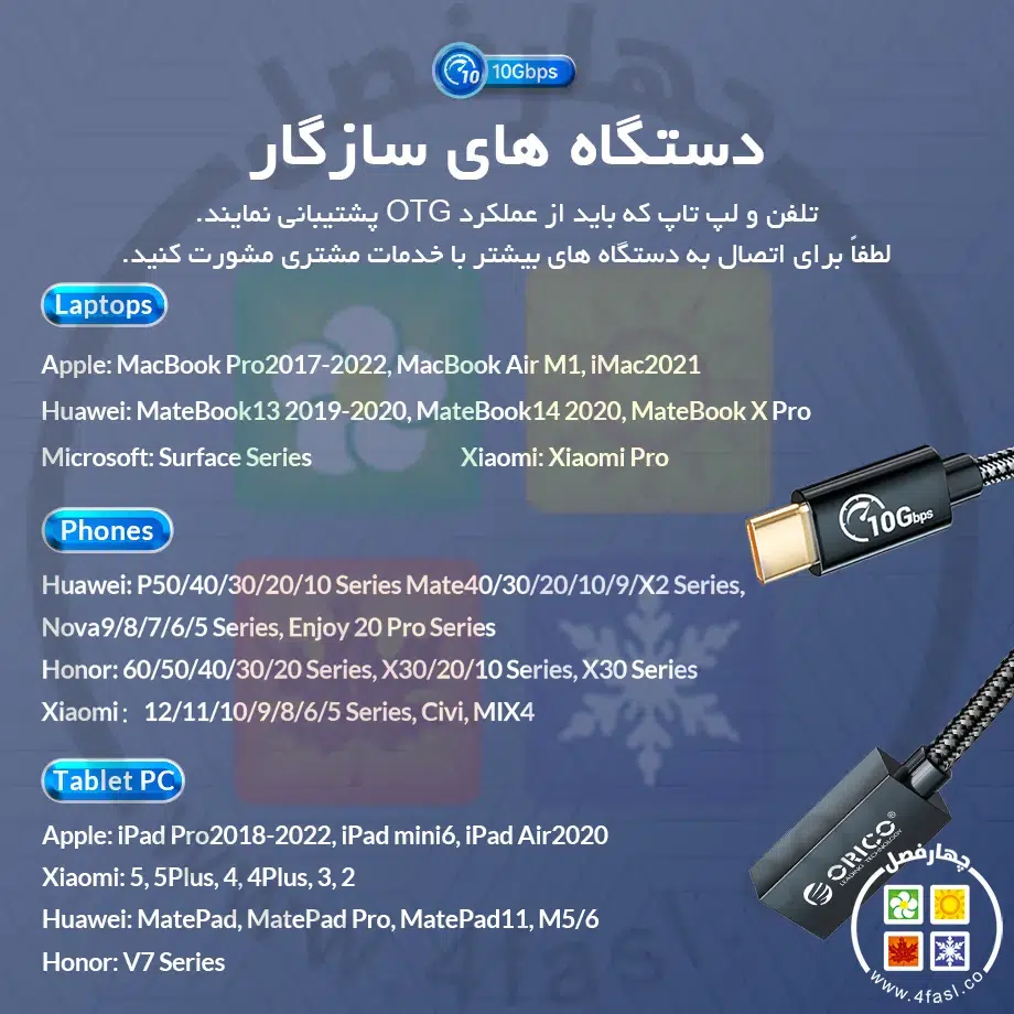 تبدیل Type-C به USB-A