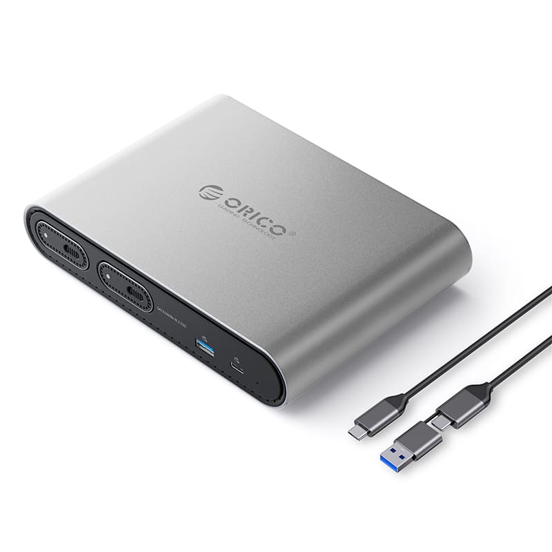 داک استیشن با 2 باکس M.2 NVMe مدل PTM2