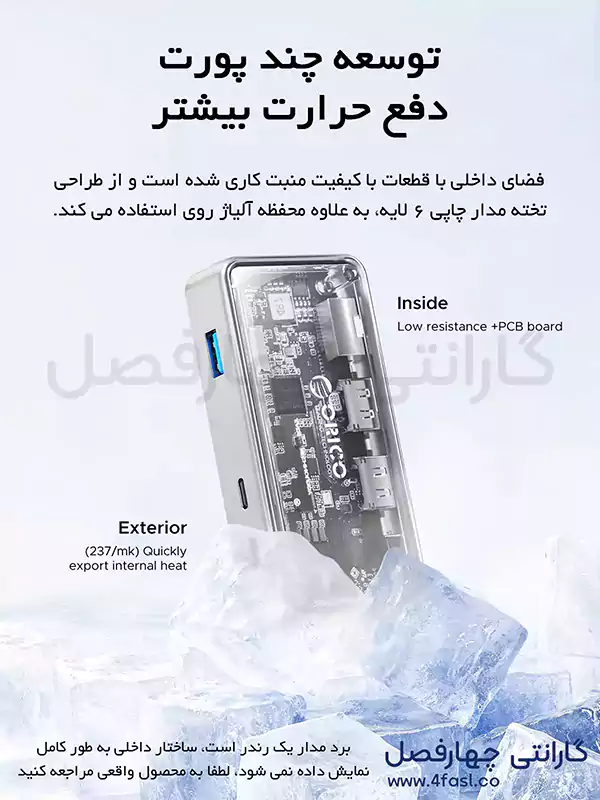 TM10-6CP-1200x1600-EN-14 دفع حرارت بهتر هاب داک استیشن 6 پورت اوریکو مدل TM10-6CP